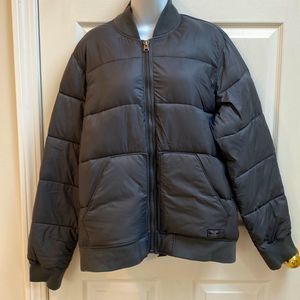 Mens Abercrombie and Fitch Dark Gray Black Puffer Jacket Sz L